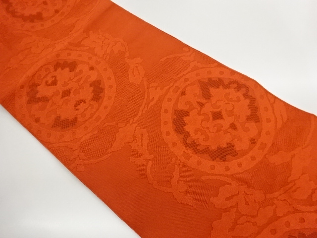 JAPANESE NAGOYA OBI / WOVEN FLOWER CREST